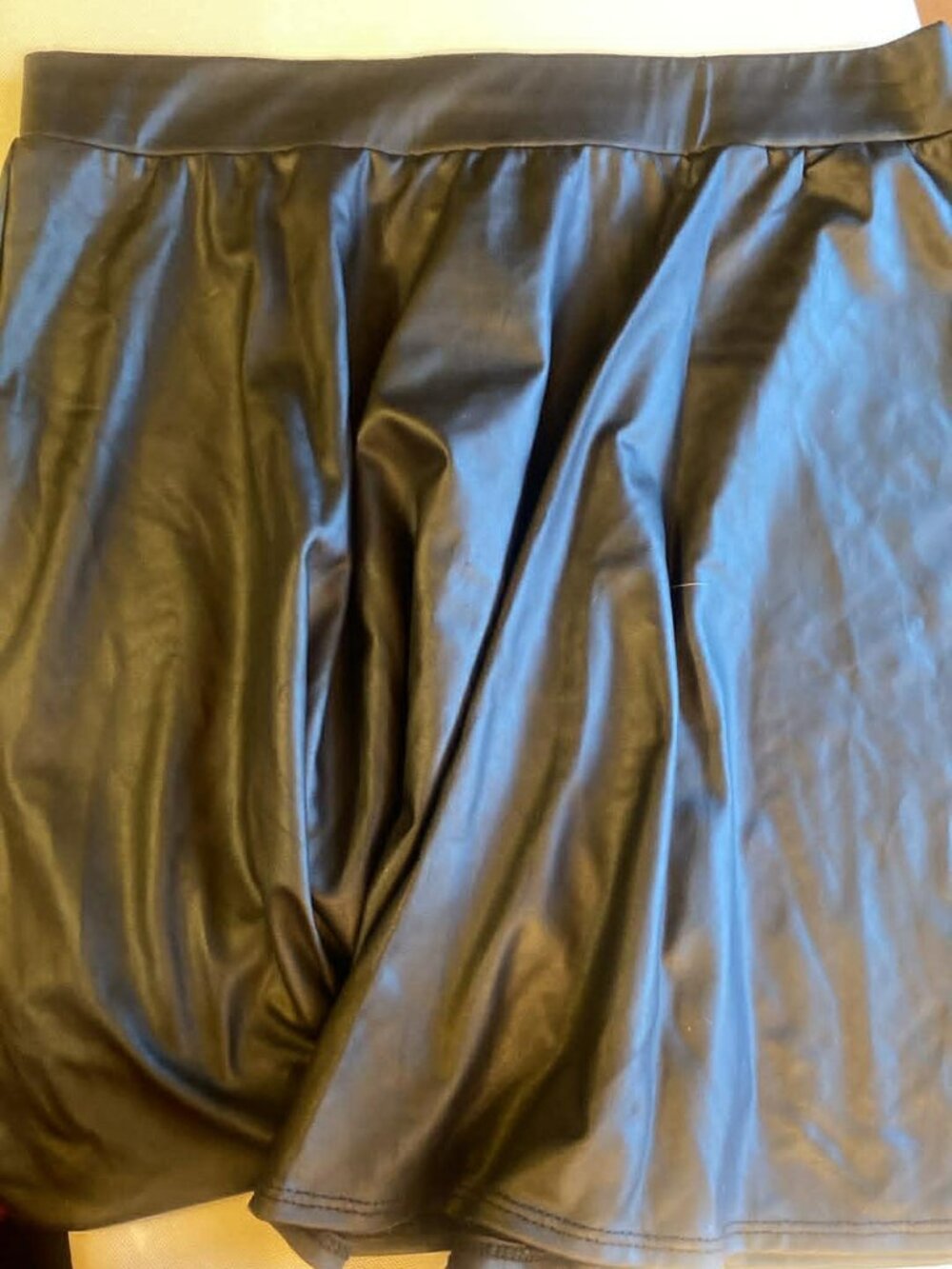 Black Faux Leather Skirt